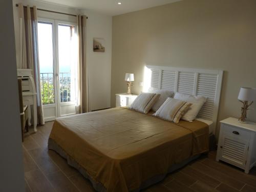 Кровать или кровати в номере Vista di Sognu