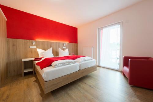 מיטה או מיטות בחדר ב-Hofmann`s Apartements & Ferienwohnungen