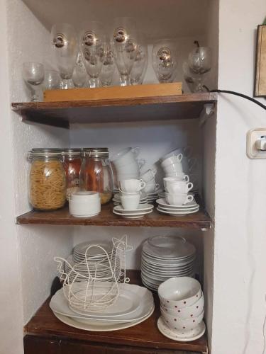 Dapur atau dapur kecil di Casa Rural "Can Abres" Vilobi d`Onyar Girona