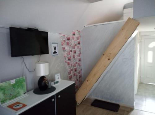 Kuchyň nebo kuchyňský kout v ubytování Apartmani Trio