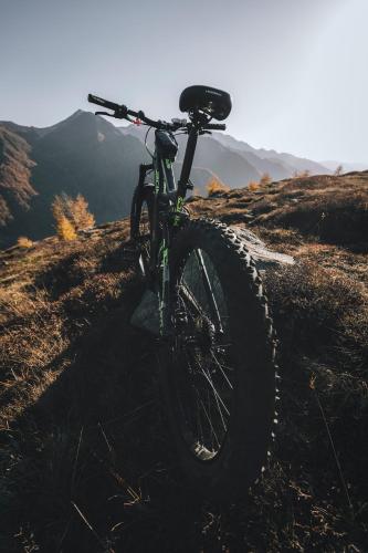 a bike parked on top of a hill at Hotel Villa delle Fate, BW Signature Collection in Sestola