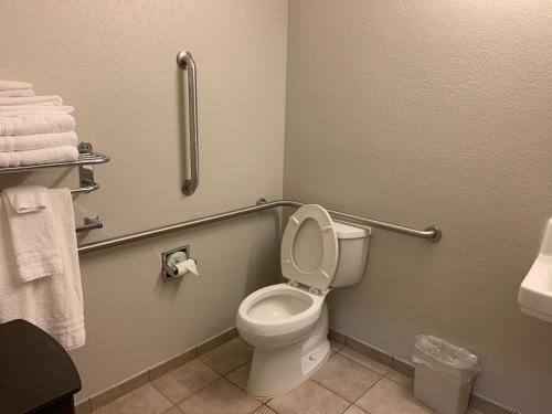 Bilik mandi di Microtel Inn & Suites by Wyndham Pearl River/Slidell