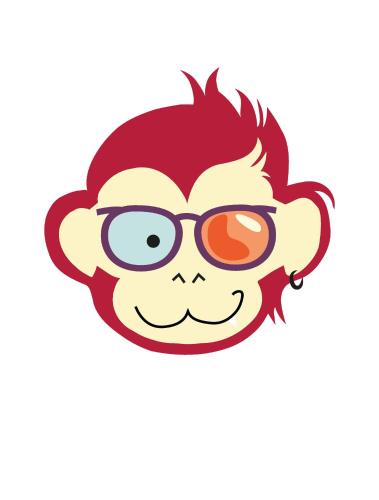an illustration of a monkey wearing glasses at The Homestay - Arezzo in Arezzo