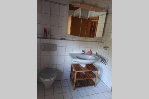 Koupelna v ubytování Ferienwohnung Lüttertal