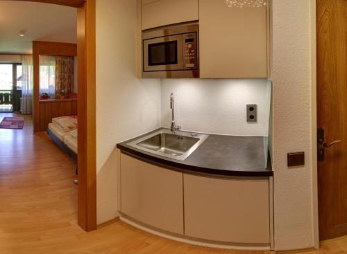 A kitchen or kitchenette at Wohlfühlappartement Alpina