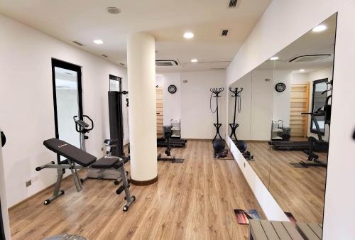 Fitness centrum a/nebo fitness zařízení v ubytování Aqua Viva Spa Hotel