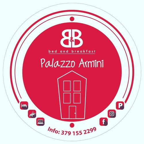 a red circle with the text bad and breakfast pulao armimum at B&B Palazzo Armini in Rogliano