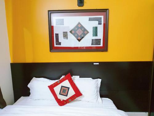 Sapa New Orient Hotelにあるベッド