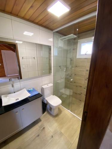 Ванна кімната в Cabana no Vale dos Vinhedos