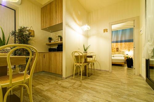Kuchyň nebo kuchyňský kout v ubytování B&B 49 passi