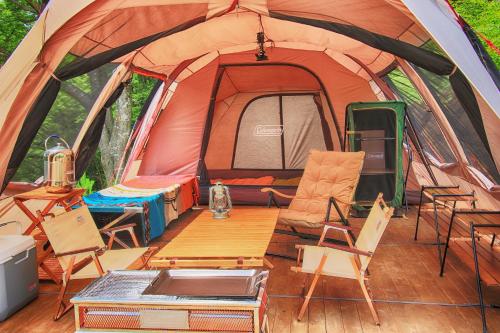 Χώρος καθιστικού στο Mt.Shakushi Gateway Camp