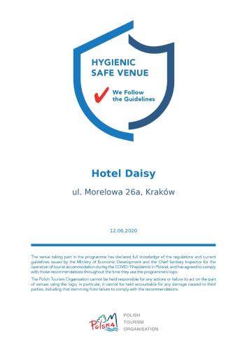 a flyer for a herpes vaccine vaccine clinic with a shield at Daisy Superior in Kraków