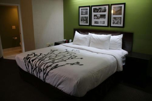 Katil atau katil-katil dalam bilik di Sleep Inn near Great Lakes Naval Base