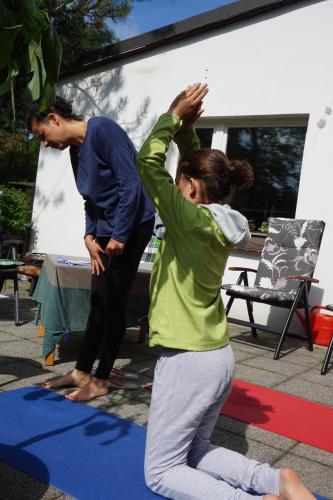 Tetamu yang menginap di Birkenhof Ashram Familien Blockhütten