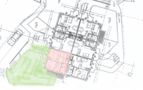 a drawing of a plan of a ballpark at Appartamento con Giardino e Box in Valmalenco in Torre di Santa Maria