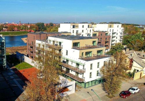 uma vista geral de um edifício numa cidade em Smeltale apartament 3 em Klaipėda