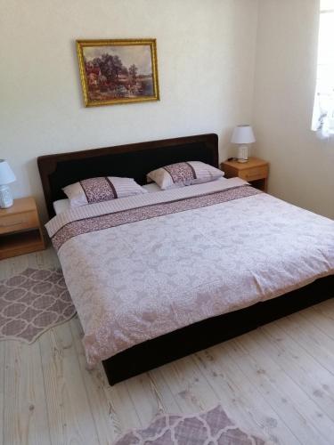 a bedroom with a large bed with two night stands at Apartment Barbara in Kulen Vakuf