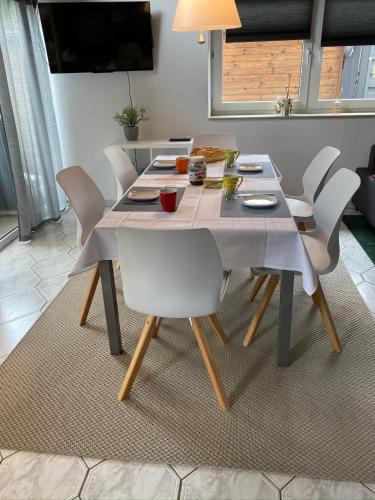 Posezení v ubytování Moselchalet Koblenz