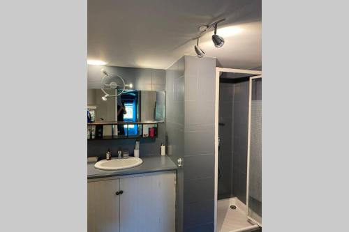 Ένα μπάνιο στο Appartement St Victor