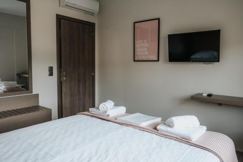 Katil atau katil-katil dalam bilik di Sivota luxury collection