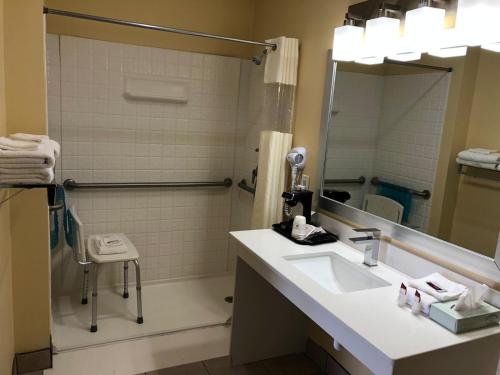 Bilik mandi di Days Inn by Wyndham Cape Carteret