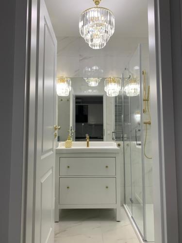Ett badrum på Hamptons Apartment