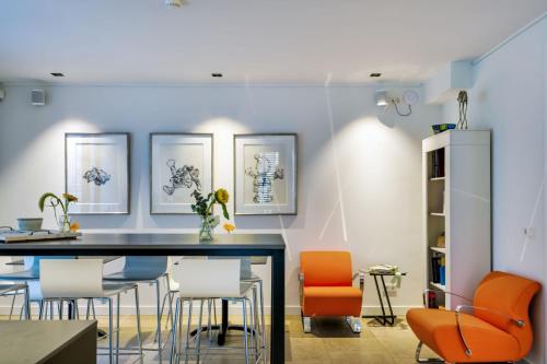 Ruang duduk di Bed en Breakfast de Olm