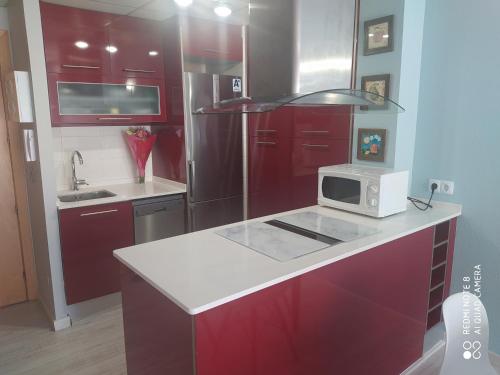 A kitchen or kitchenette at Apartament Escaliro Pins