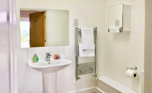 Blackdown Views - New 6 Bedroom Eco House tesisinde bir banyo