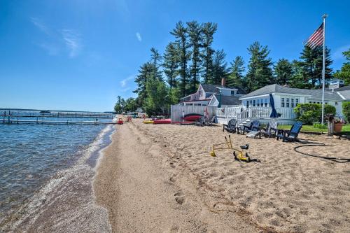 Beachfront Sebago Cottage with Deck and Grill!