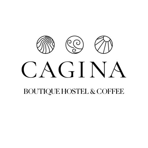 a logo for a boutique hostel and coffee at Cagina Boutique Hostel in Dong Hoi