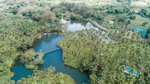 Ett flygfoto av Caliraya Ecoville Recreation and Farm Resort
