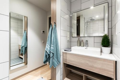Kylpyhuone majoituspaikassa Ülemiste City Residences