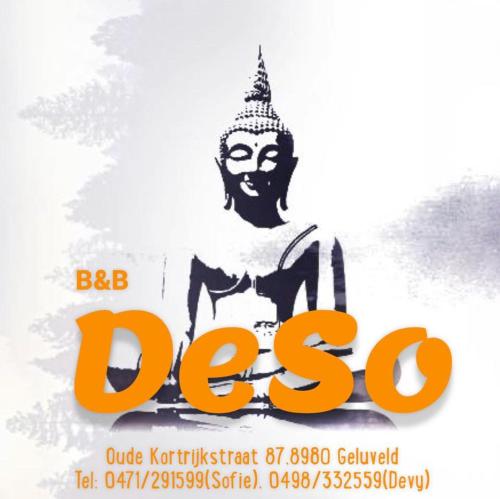 a poster for a festival with a statue of a deity at B&B DeSo in Zonnebeke