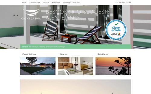 a responsive website for a home improvement firm at Casas da Lupa in Zambujeira do Mar