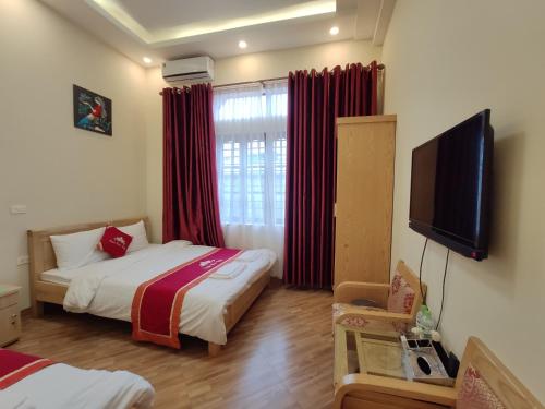 TV a/nebo společenská místnost v ubytování Sa Pa New Villa