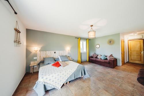 Ένα ή περισσότερα κρεβάτια σε δωμάτιο στο B&B A Chjusellina