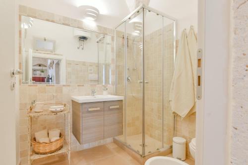 Koupelna v ubytování Chianca Bianca