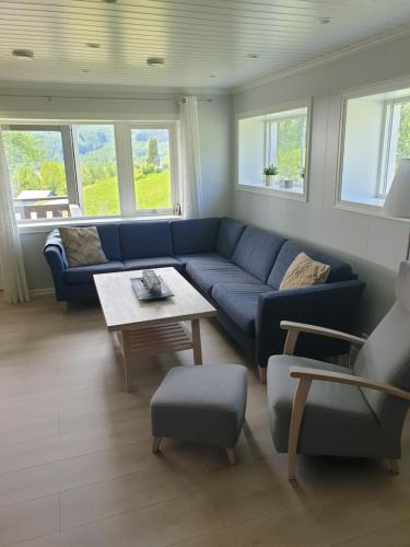 Posezení v ubytování Mørkve Apartement