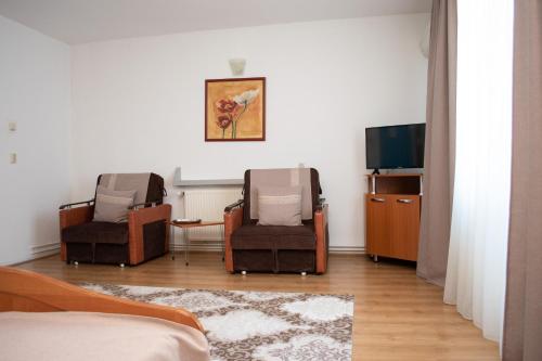 TV a/nebo společenská místnost v ubytování Motel Via Targu Mures