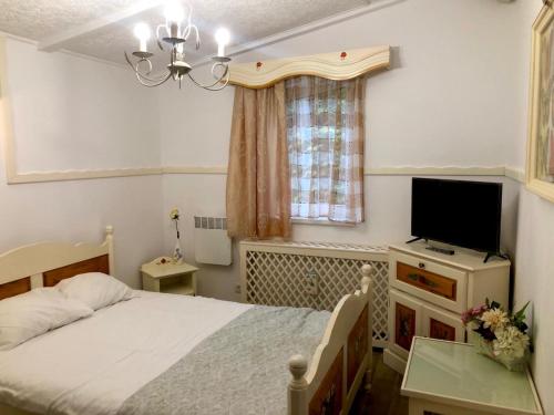 Postel nebo postele na pokoji v ubytování Vila Horia Bradet