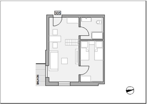 a floor plan of a house with at Apartmenthotel Oberstdorf in Oberstdorf