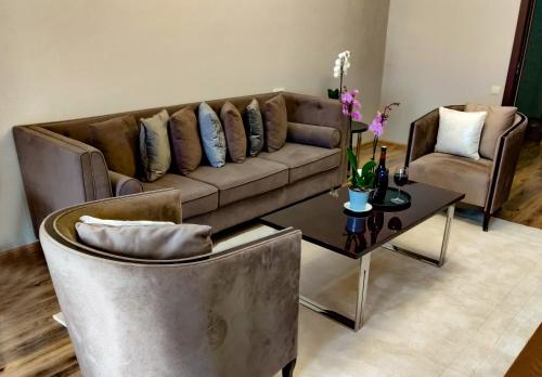 Posezení v ubytování Crystal Hotel & SPA