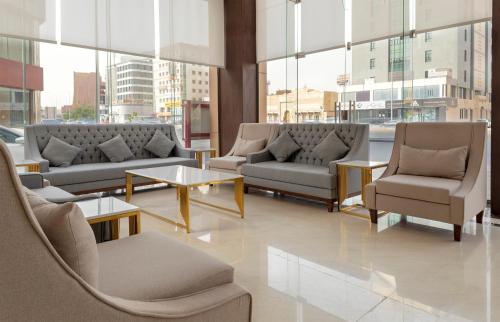 Ruang duduk di Seiba Hotel Apartments-Riyadh