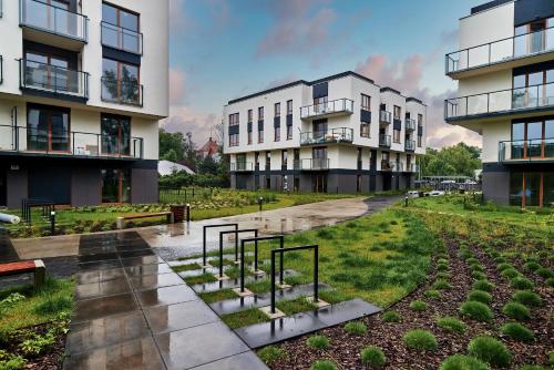 Vonkajšia záhrada v ubytovaní Exclusive Apartments Marina by Noclegi Renters