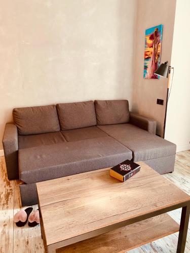 Χώρος καθιστικού στο MAGNIT Apartments у самого моря