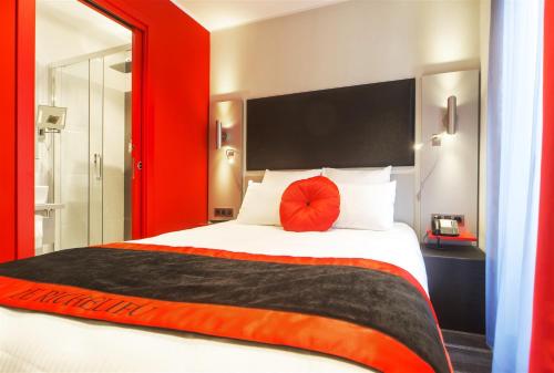 Katil atau katil-katil dalam bilik di Hôtel Boutique Richelieu, Lyon Gare Part-Dieu