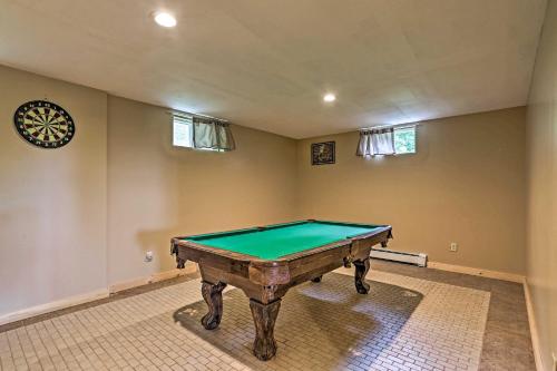 a room with a pool table in it at Catskills Home with Deck and Game Room 14 Mi to Ski! in Prattsville