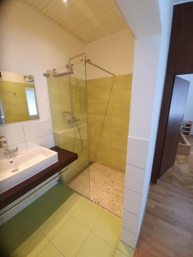 Koupelna v ubytování Appartment Weingut Hess