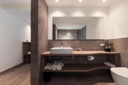 Koupelna v ubytování Hotel Berghang